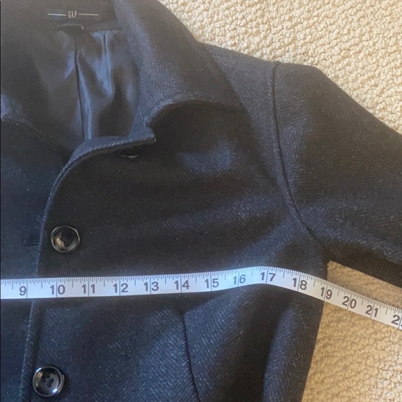 Belted Gap three quarter length wool blend coat - Picture 3 of 8